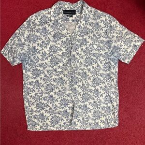 Abercrombie & Fitch Blue and White Floral Shirt